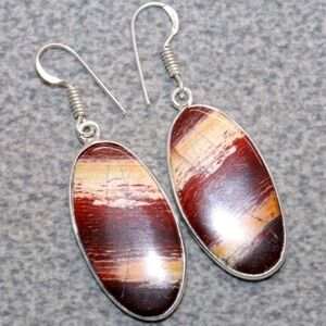 Red Jasper Gemstone 925 Sterling Silver Handmade Drop Dangle Earrings